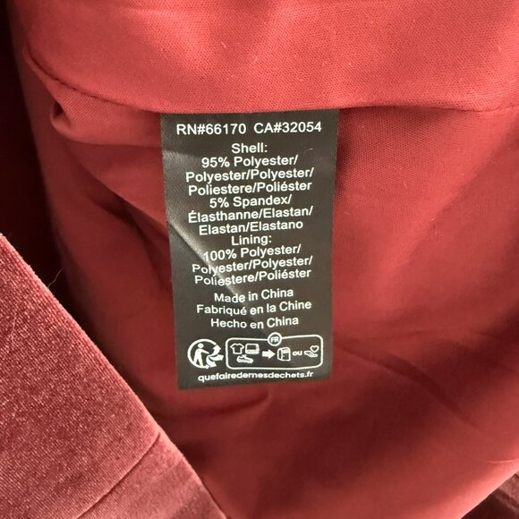 Anthropologie Velvet Long Sleeve Dress in Burgundy Hutch NWT size 4 - Picture 9 of 12